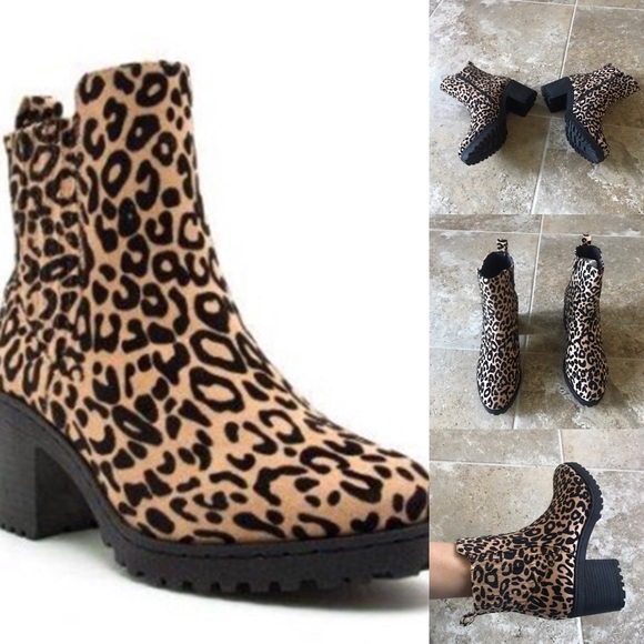 Women’s Leopard Combat Boots - Picture 8 of 8
